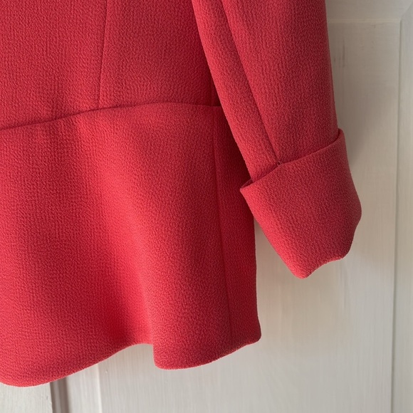 Aritzia Wilfred Lightweight Coral Pink Bright Blazer Size 6 Open Front Business‎ - Picture 10 of 11